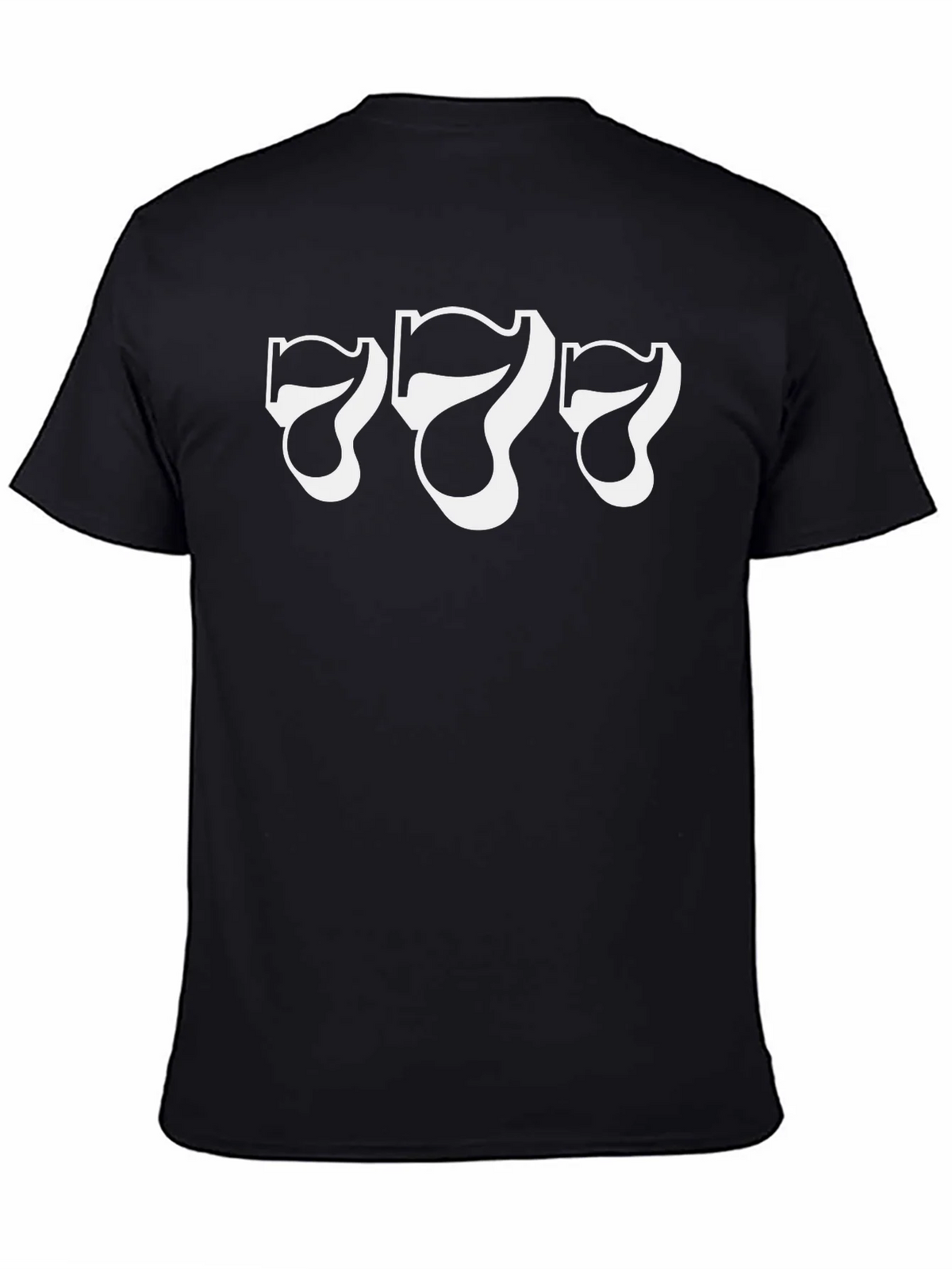 Lucky 777 Black Cotton Graphic Tee product image 4