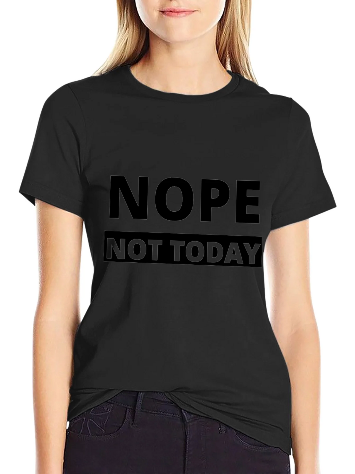 Nope Not Today Black Graphic Tee - Mens Casual T-Shirt product image 2