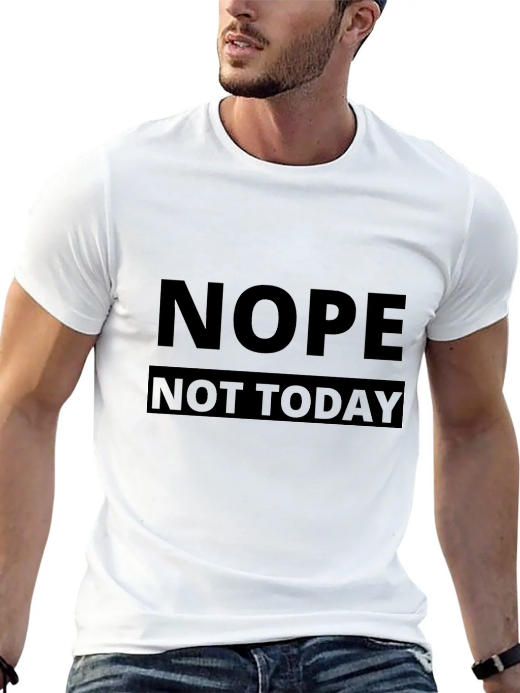 Nope Not Today Black Graphic Tee - Mens Casual T-Shirt product image 12