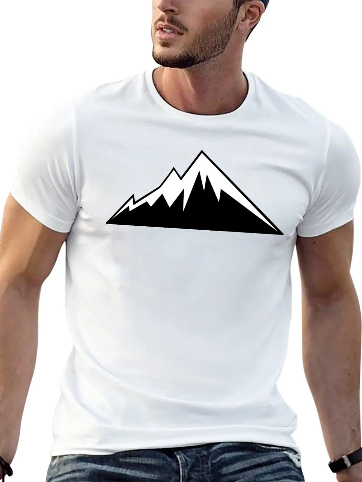 Mountain Peak Graphic Tee - Black Short Sleeve Shirt product image 10