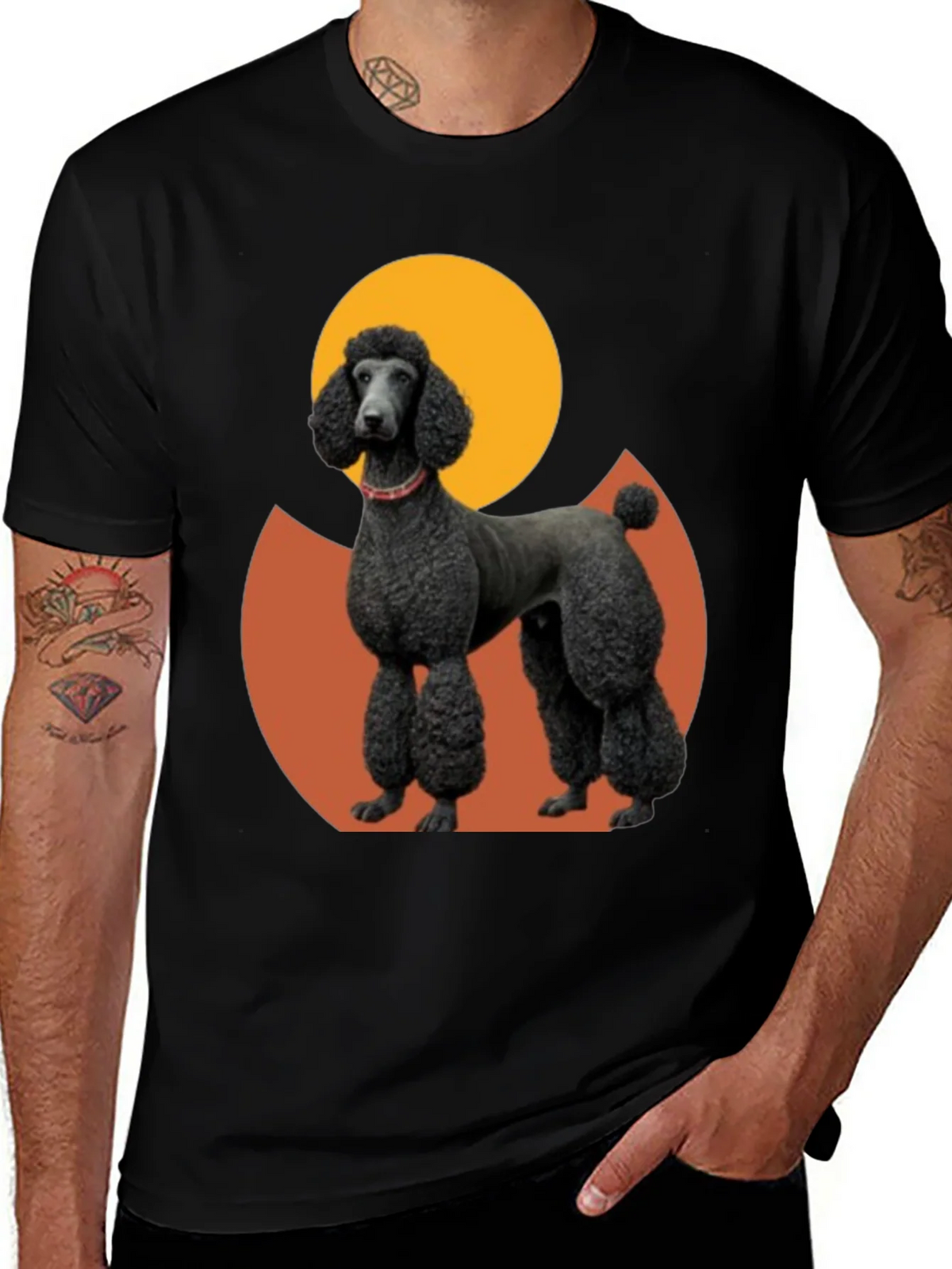 Poodle Graphic Tee - Black Cotton Blend product image 1