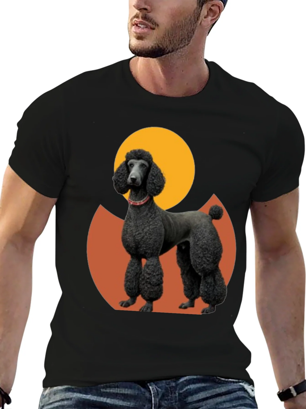 Poodle Graphic Tee - Black Cotton Blend product image 6