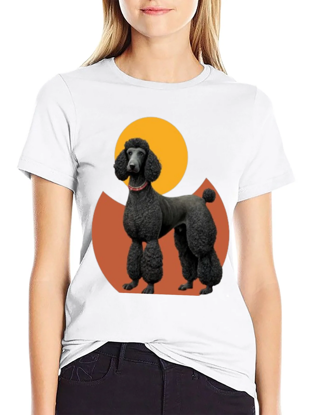 Poodle Graphic Tee - Black Cotton Blend product image 8