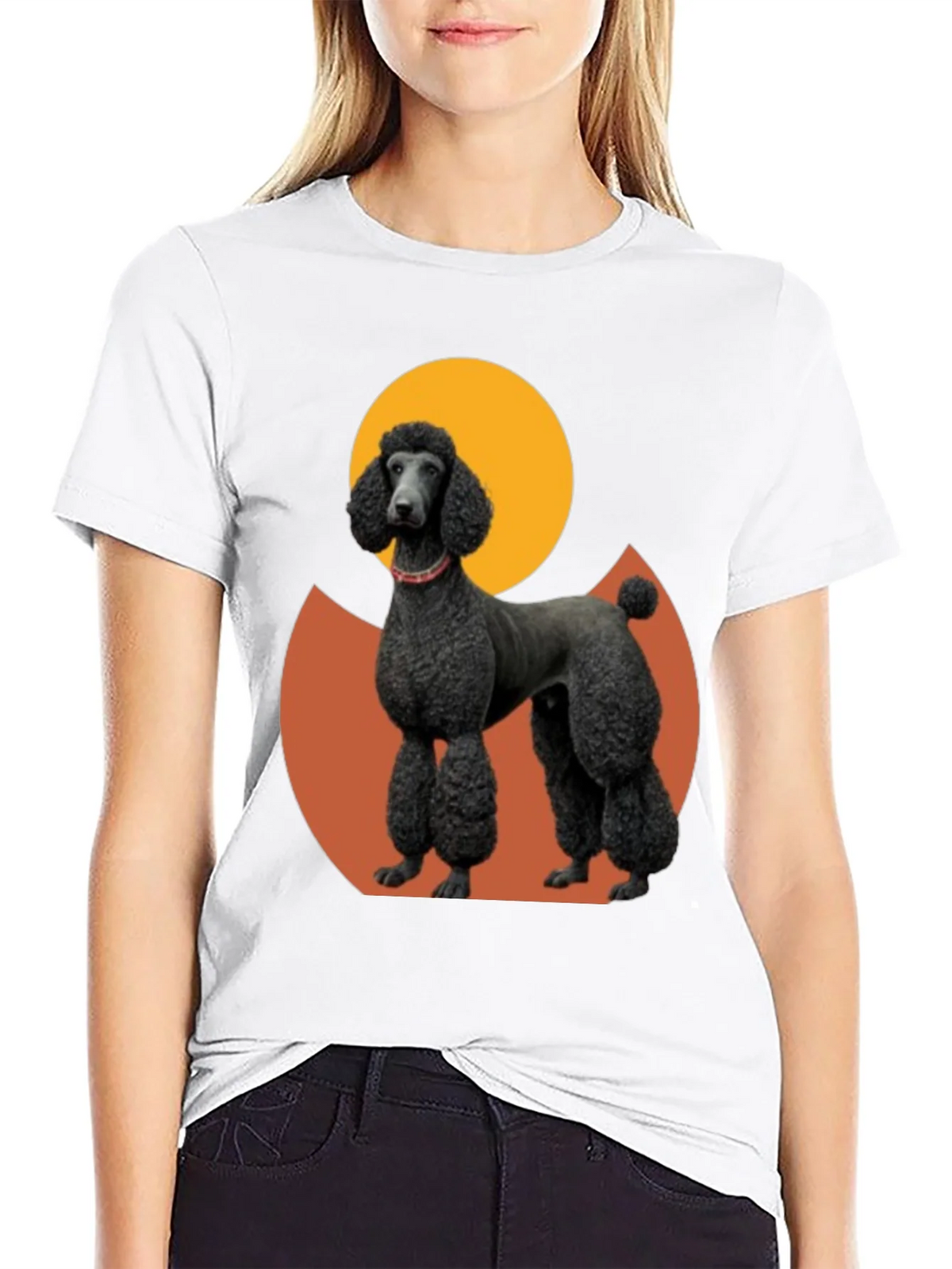 Poodle Graphic Tee - Black Cotton Blend product image 8