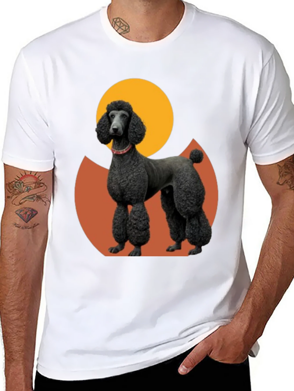 Poodle Graphic Tee - Black Cotton Blend product image 7