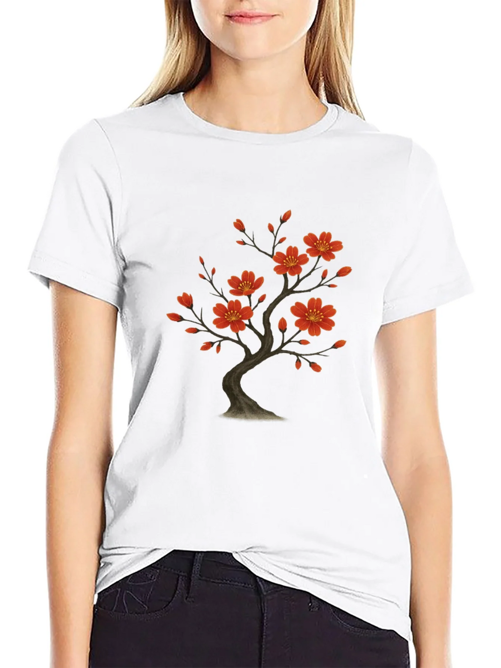 Blossom Tree Graphic Black T-Shirt product image 6