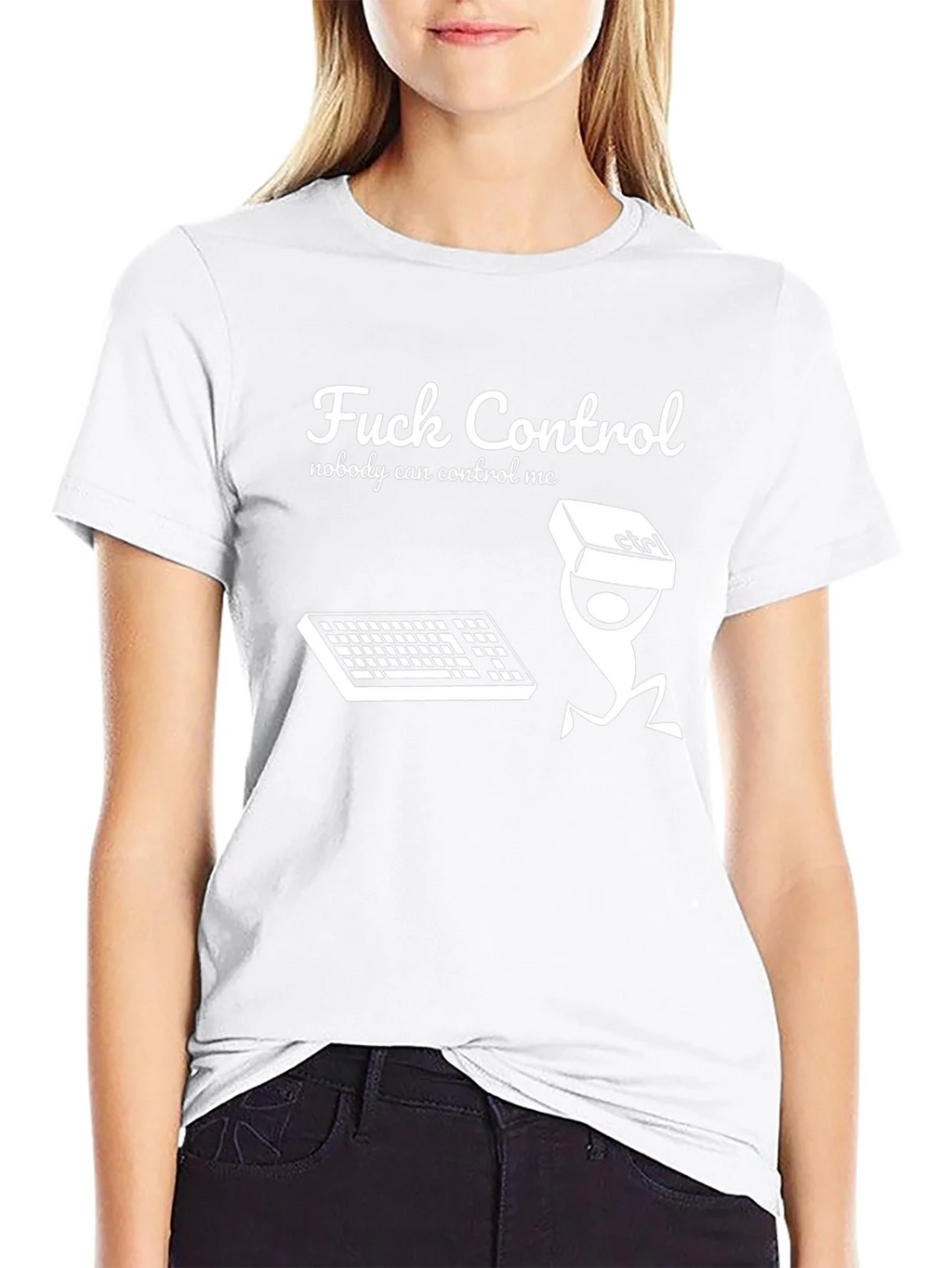 Fuck Control T-Shirt Nobody Can Me Funny Tee product image 2