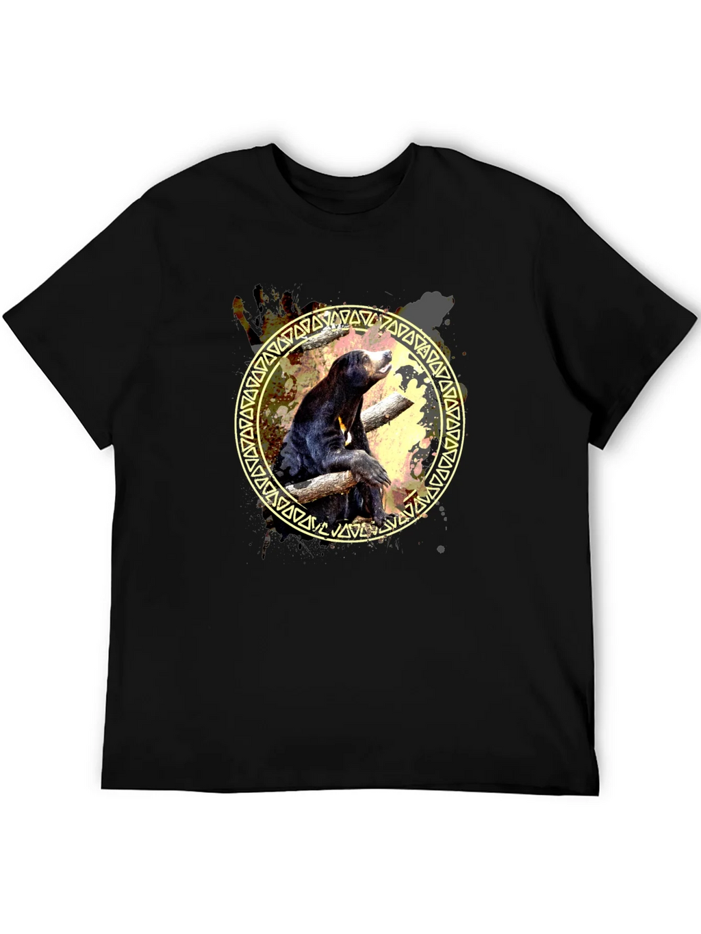 Sun Bear Graphic Print Tee - Black product image 5