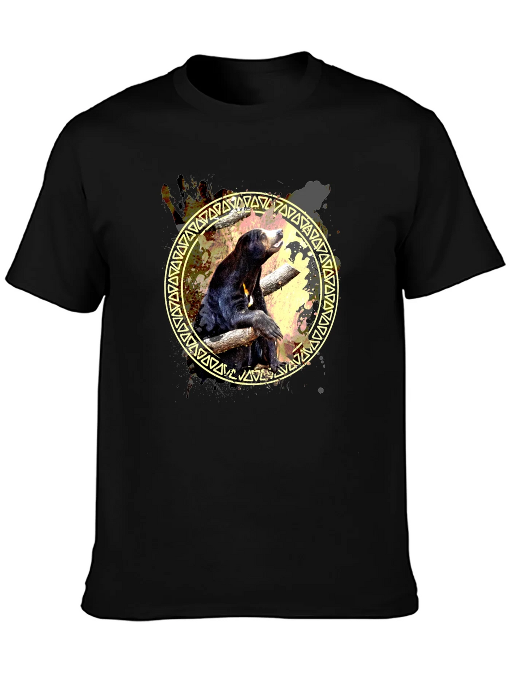 Sun Bear Graphic Print Tee - Black product image 3