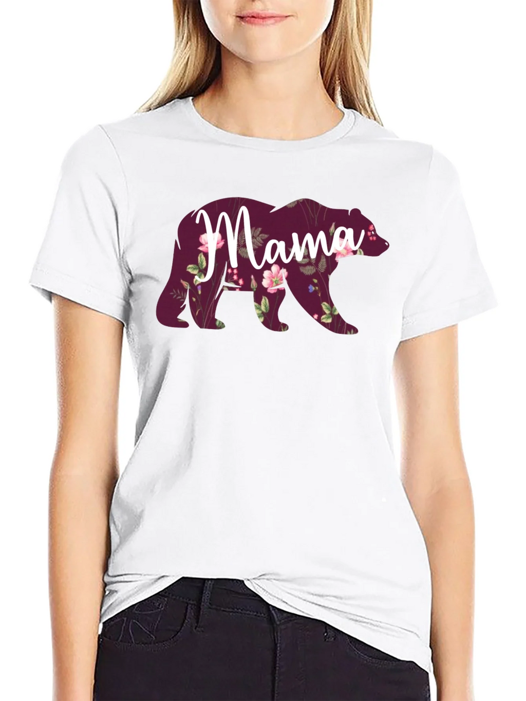 Mama Bear Floral Graphic Tee - Comfortable Cotton Blend product image 8