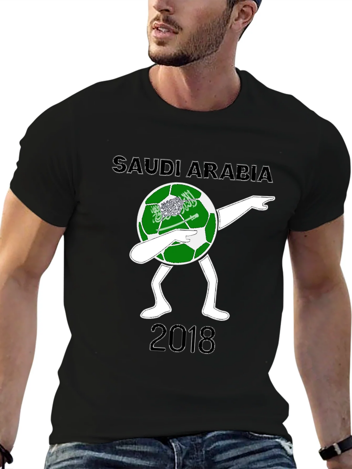 Saudi Arabia Soccer Dab 2018 Graphic Tee product image 3
