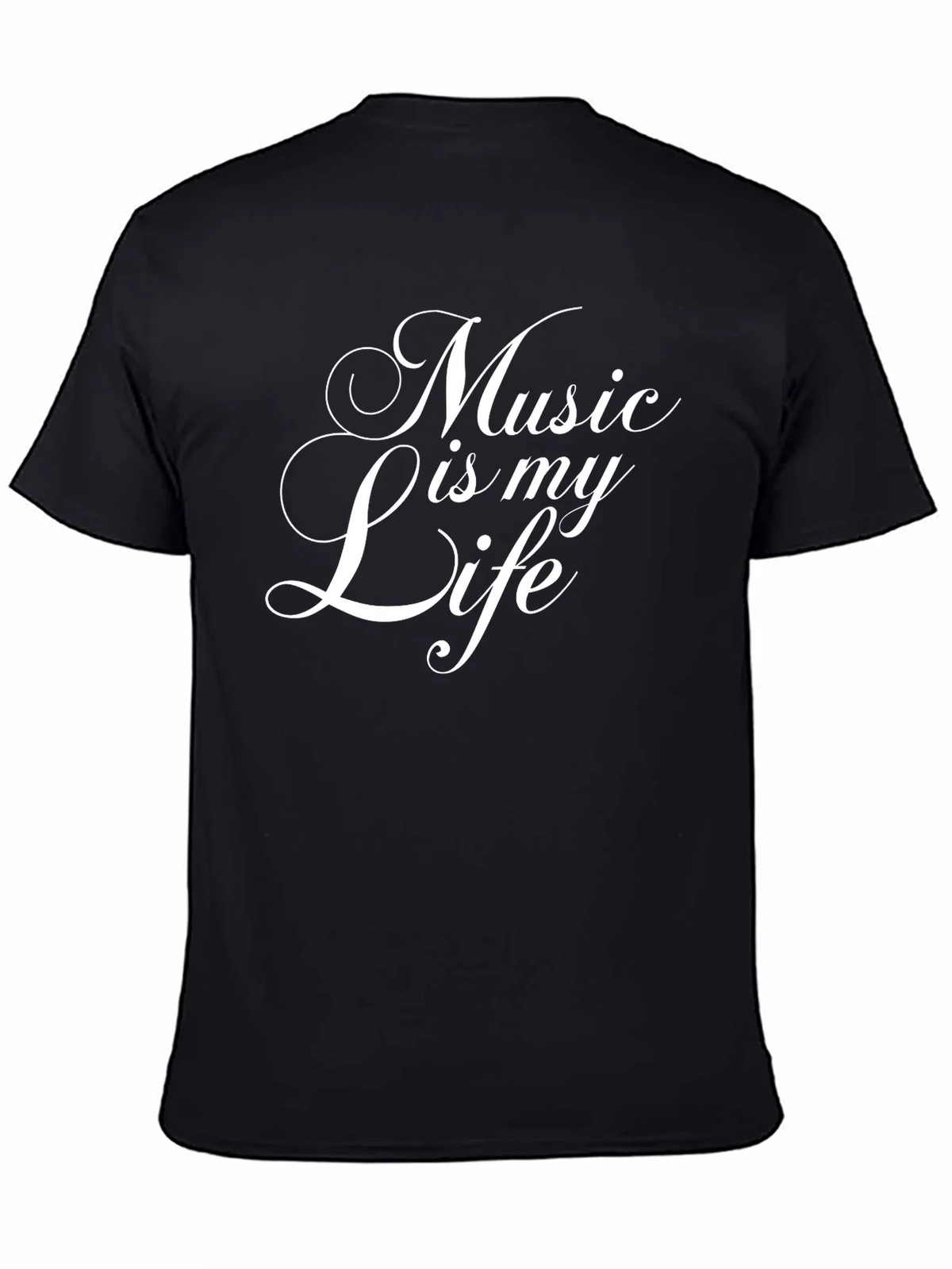 Music is my Life Black T-Shirt product image 4