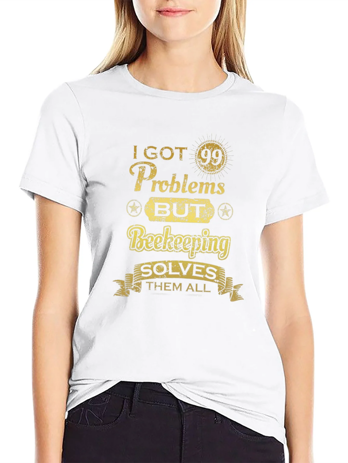 Beekeeping Solves All T-Shirt - Mens Black Tee product image 8