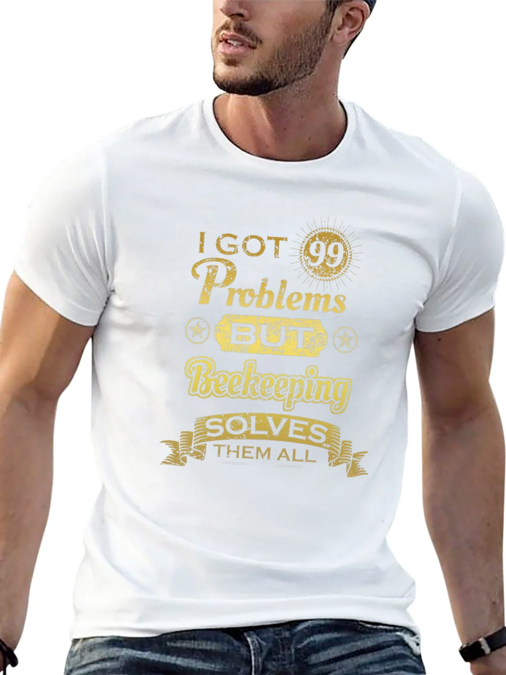 Beekeeping Solves All T-Shirt - Mens Black Tee product image 12