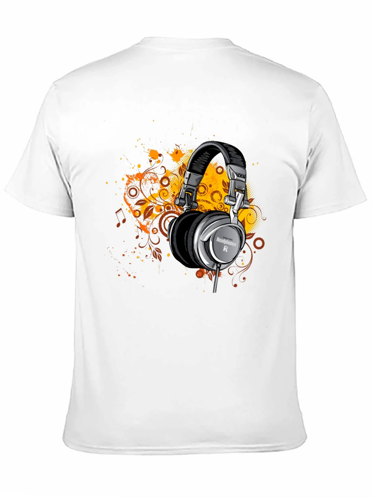 Headphones Graphic Print Black T-Shirt product image 10