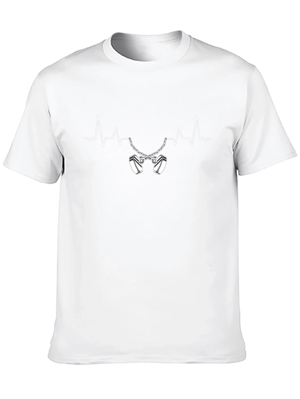 Heartbeat Handcuffs Black T-Shirt product image 8
