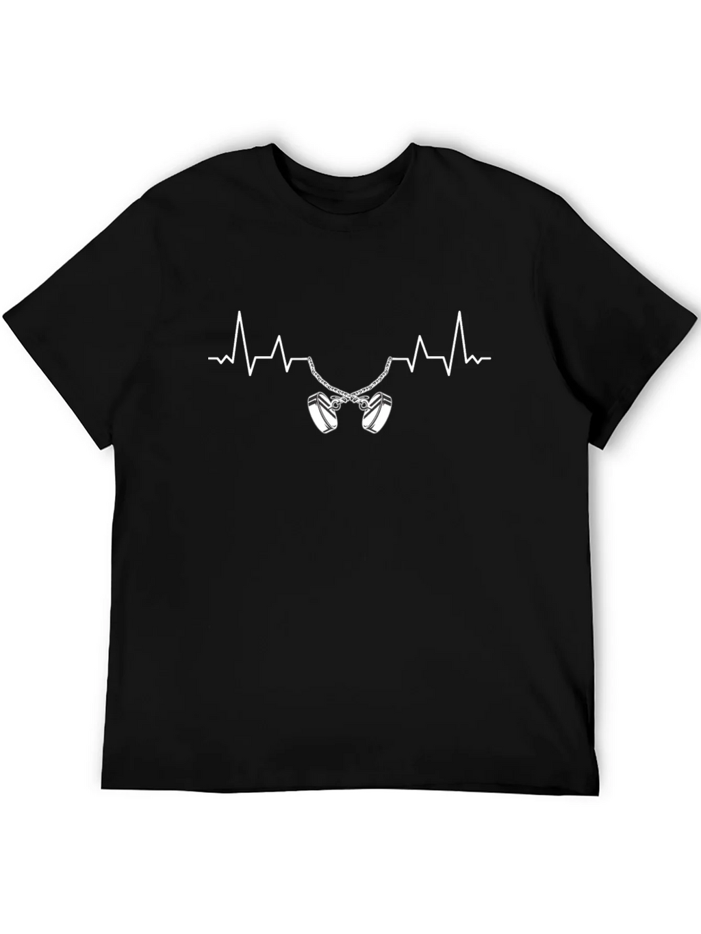 Heartbeat Handcuffs Black T-Shirt product image 4