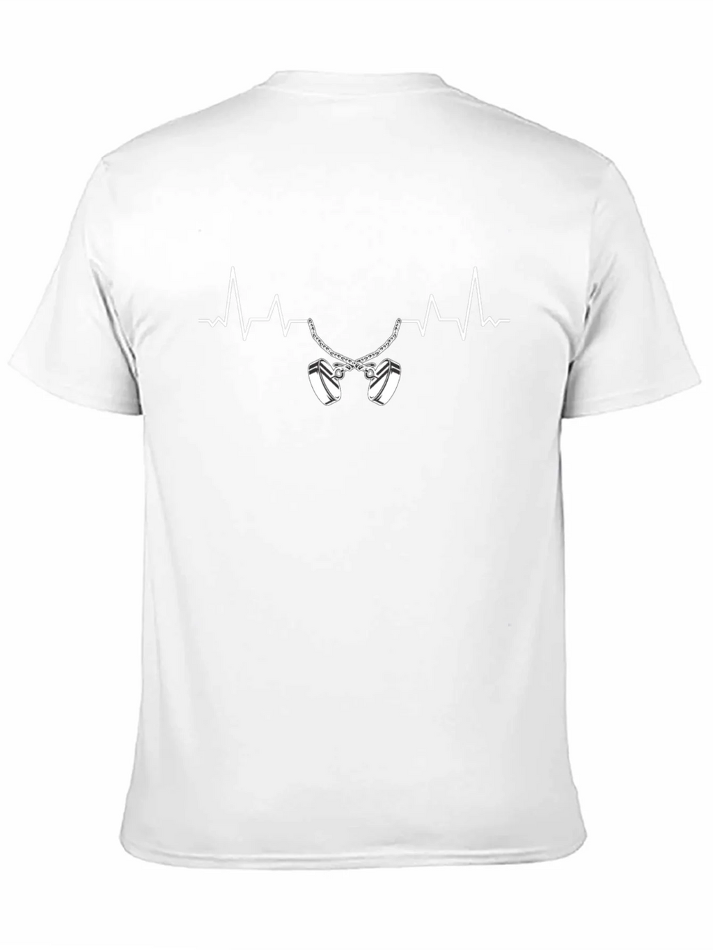 Heartbeat Handcuffs Black T-Shirt product image 9