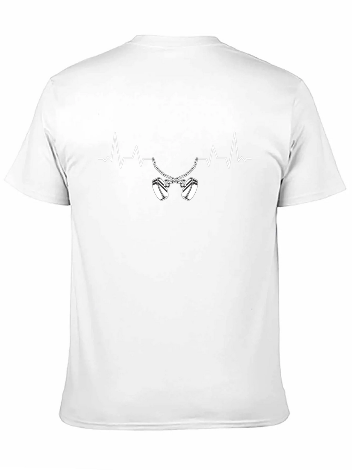 Heartbeat Handcuffs Black T-Shirt product image 9