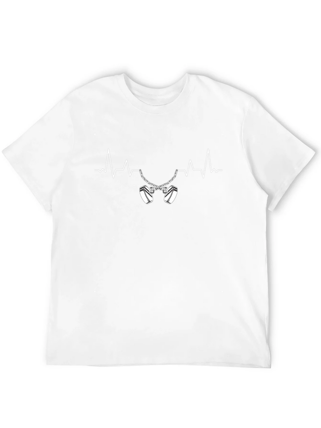 Heartbeat Handcuffs Black T-Shirt product image 10