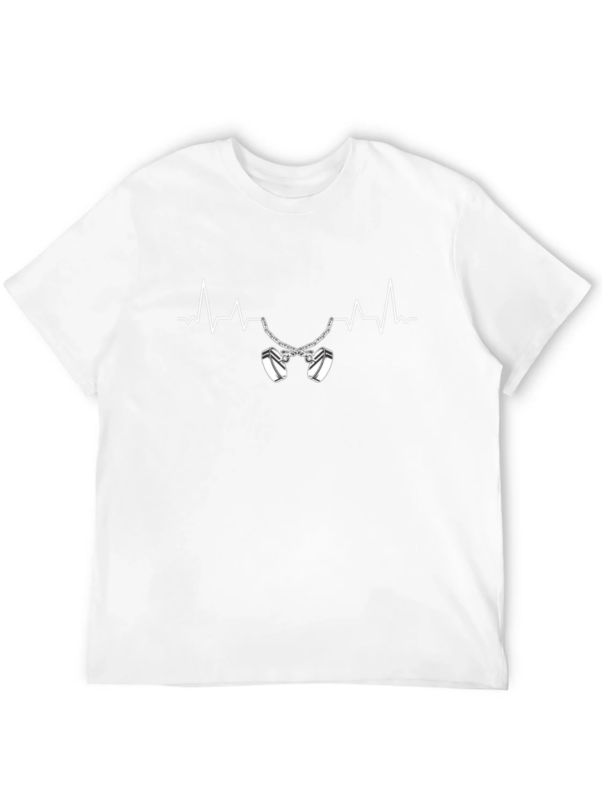 Heartbeat Handcuffs Black T-Shirt product image 10