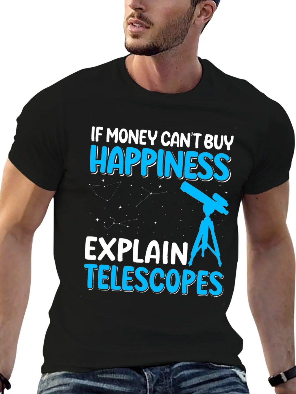 Happiness Telescopes Graphic Tee - Astronomy Lover product image 4