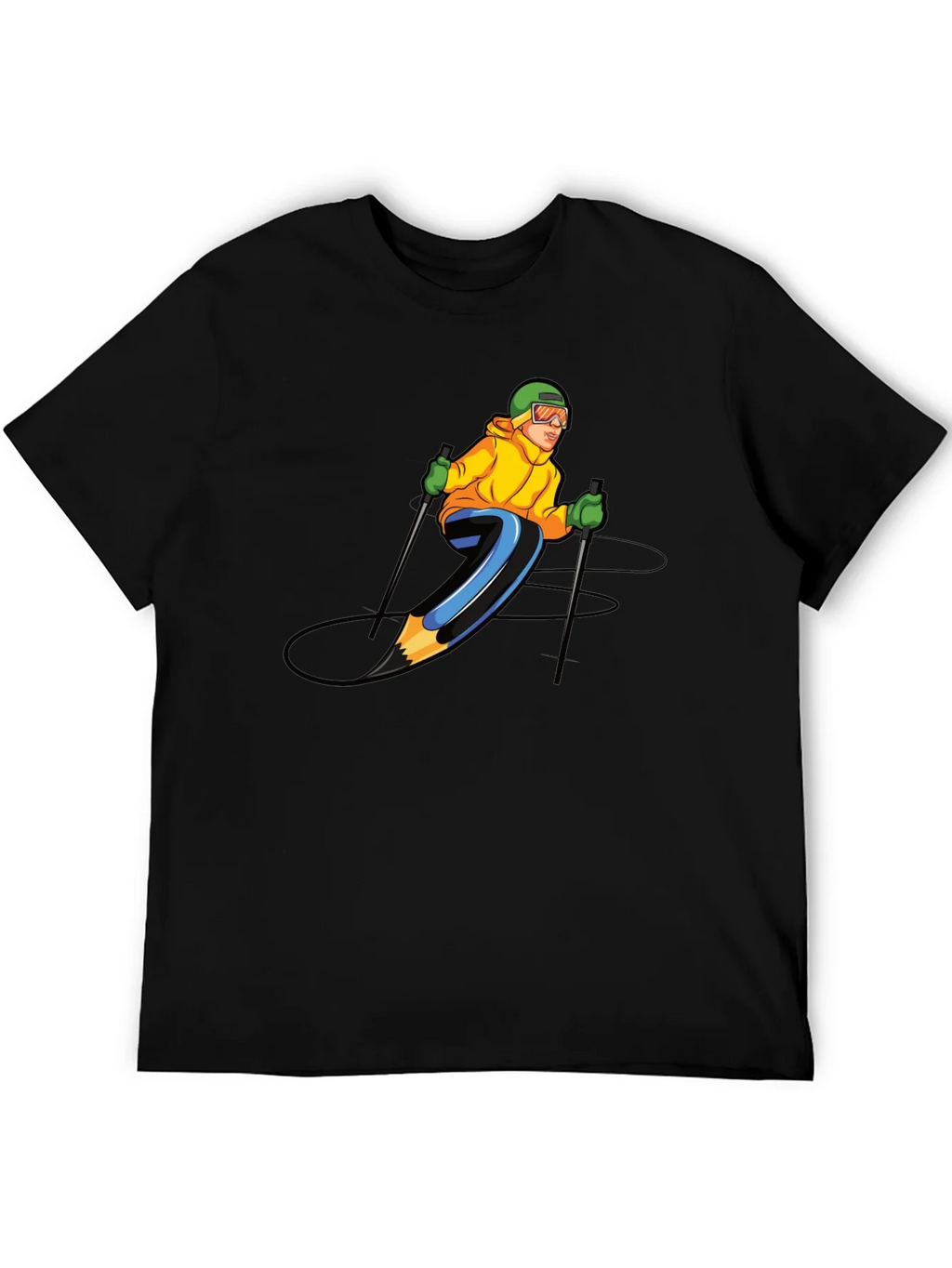 Skiing Pencil Graphic T-Shirt product image 5
