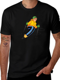 Skiing Pencil Graphic T-Shirt product image 1