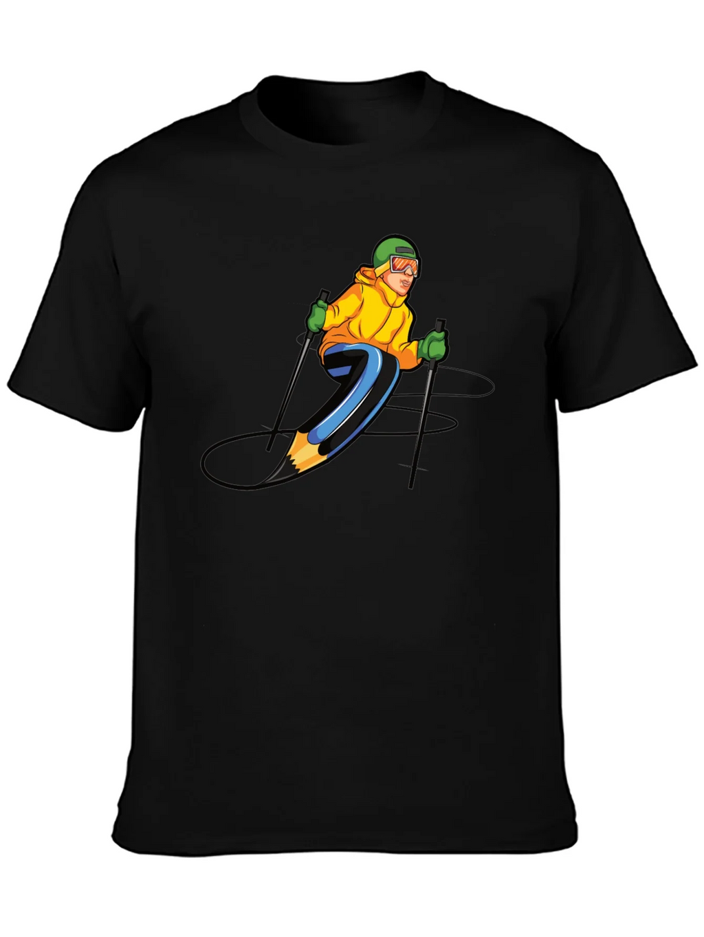 Skiing Pencil Graphic T-Shirt product image 3