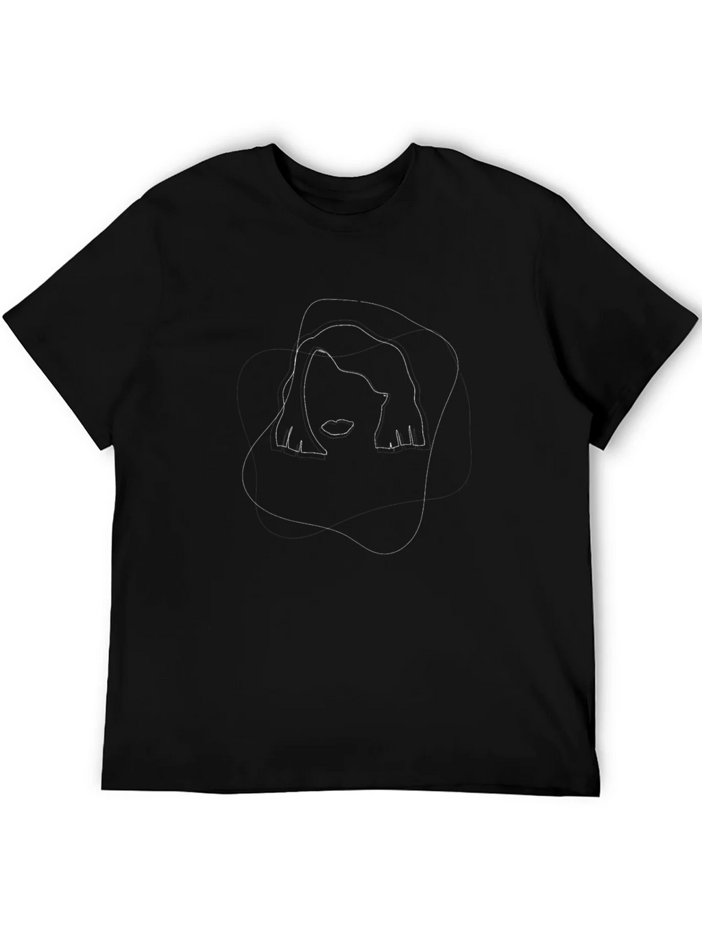 Abstract Line Art Graphic Tee - Black product image 5