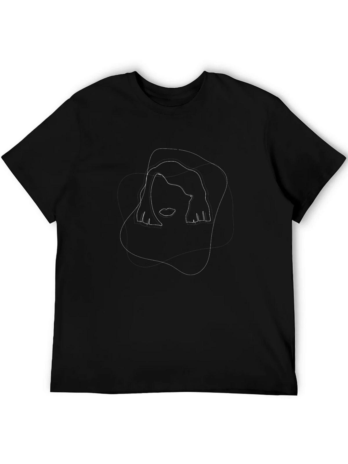 Abstract Line Art Graphic Tee - Black product image 5