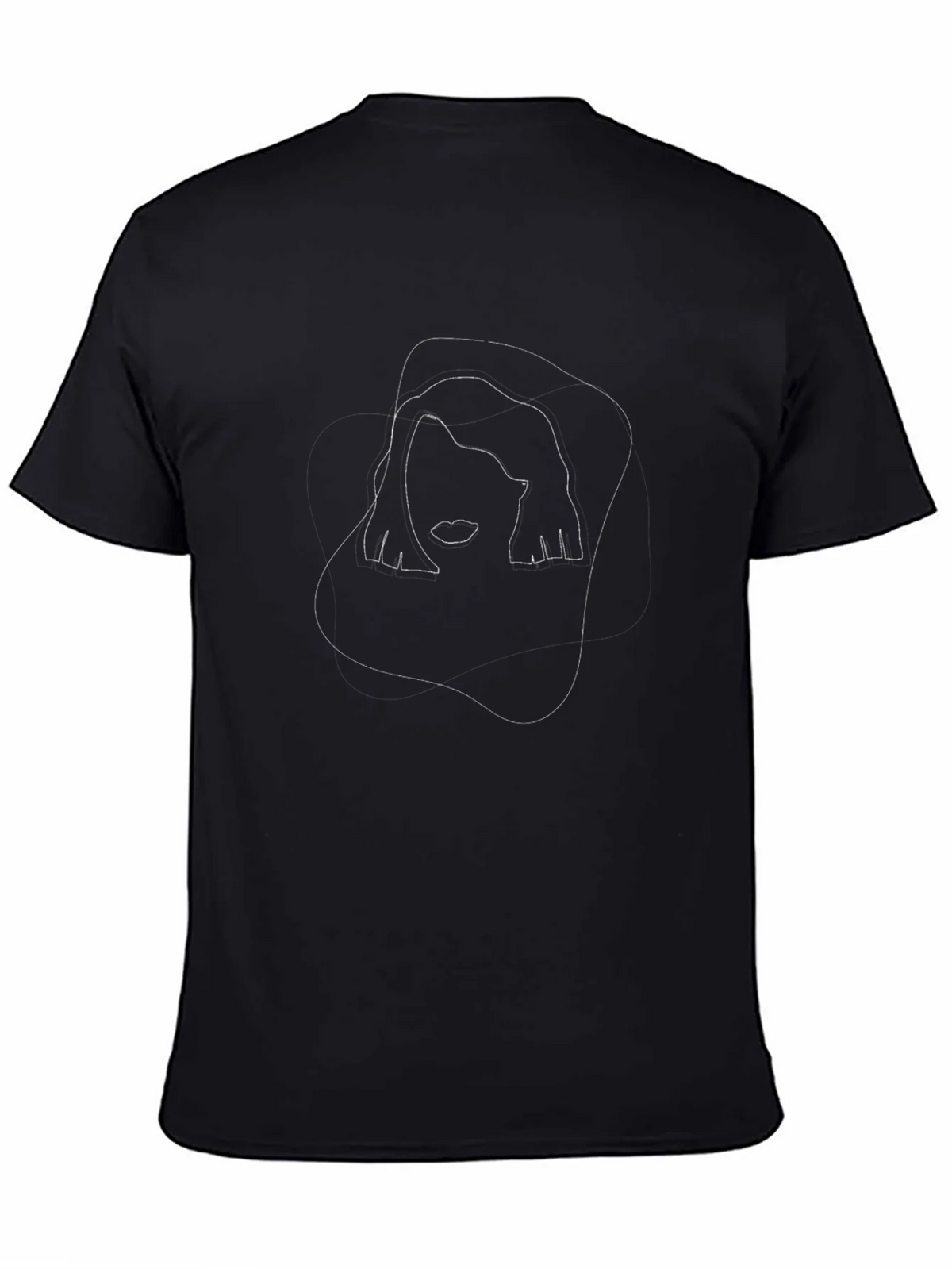 Abstract Line Art Graphic Tee - Black product image 4