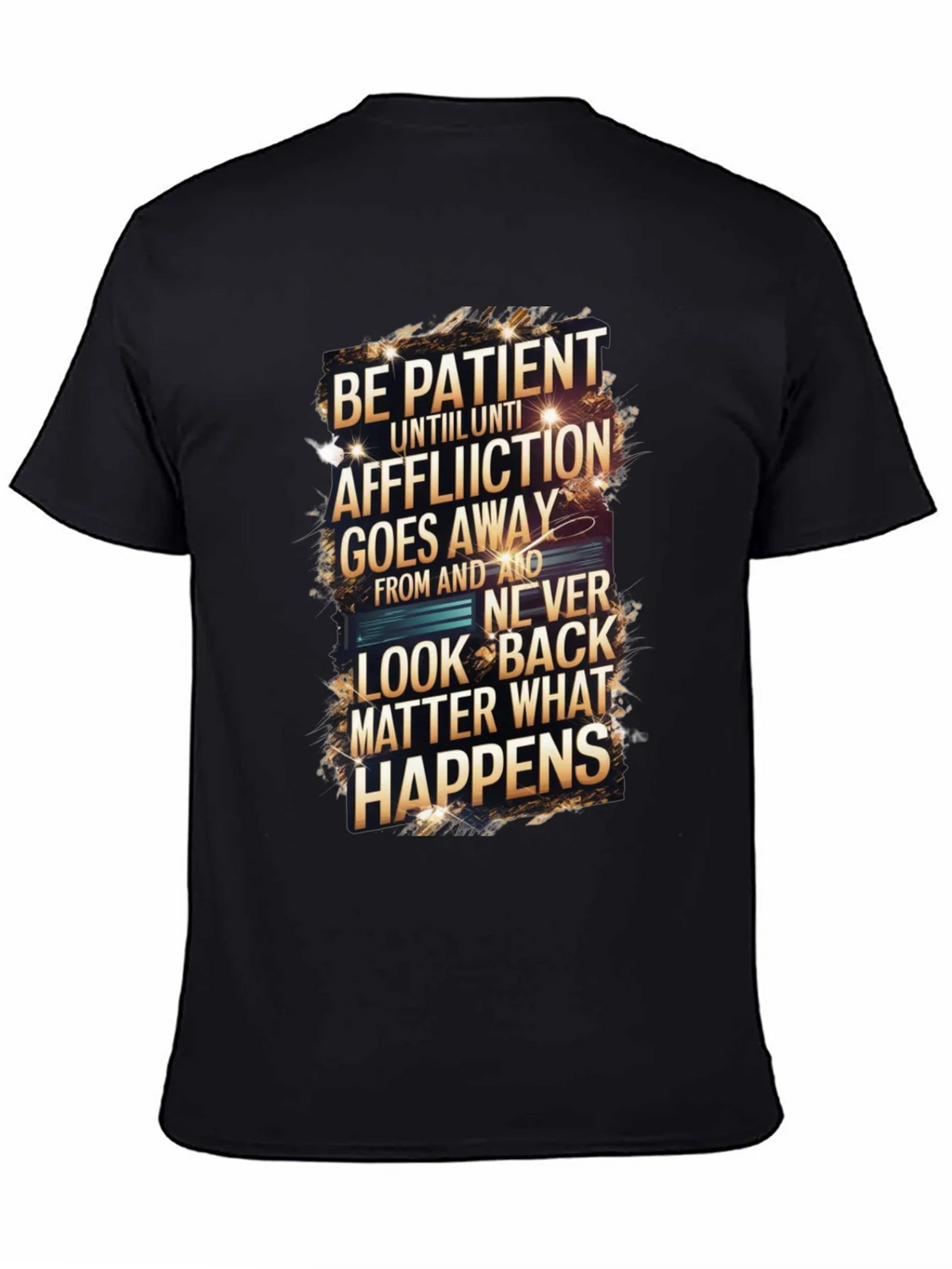 Be Patient Graphic Print Black T-Shirt product image 4
