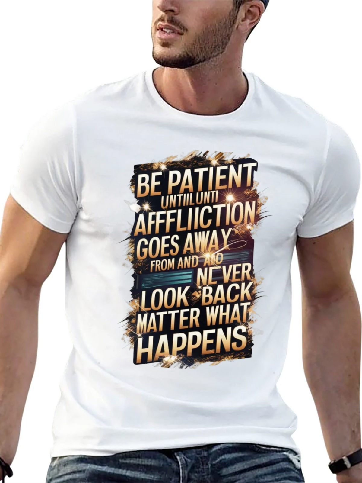 Be Patient Graphic Print Black T-Shirt product image 12