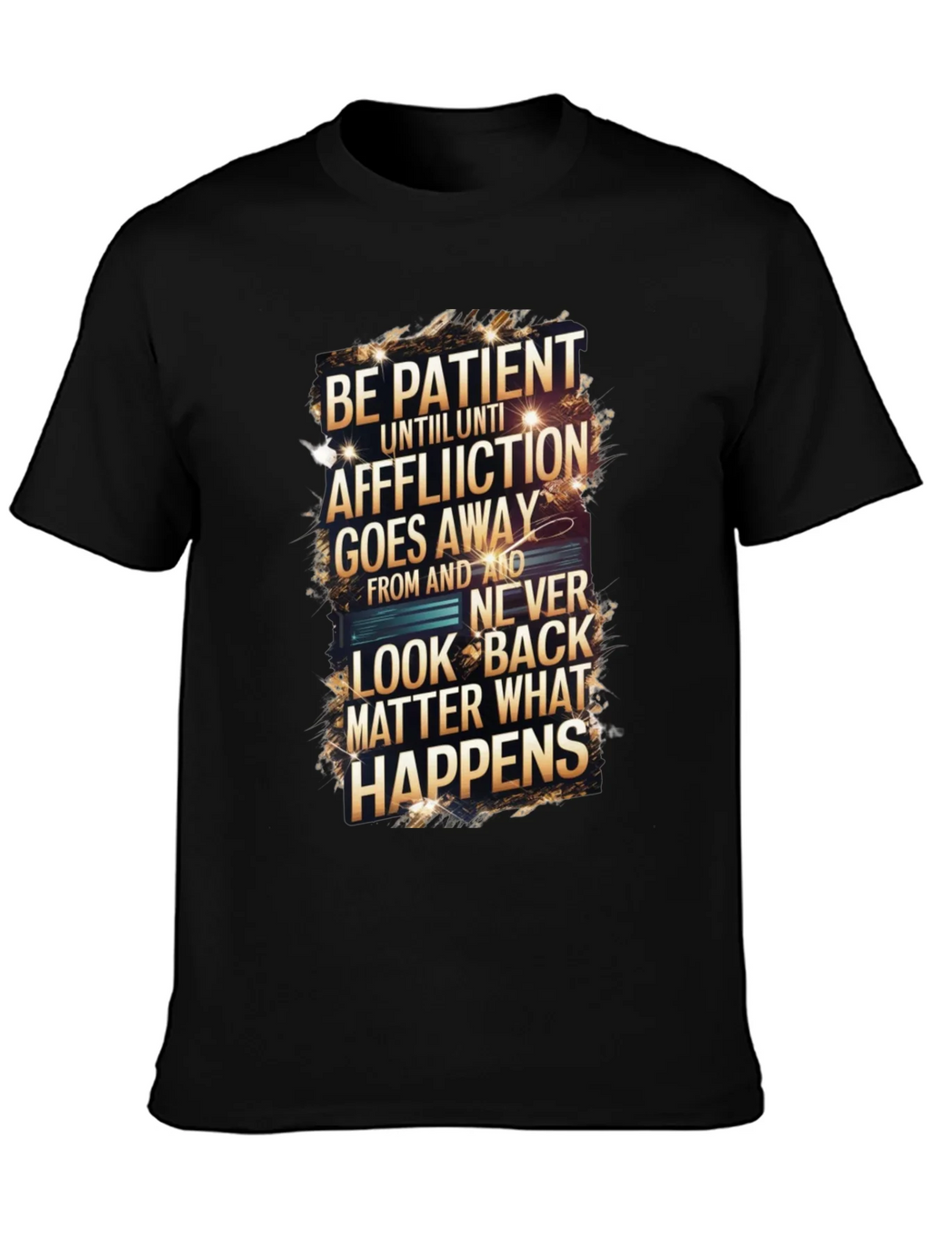Be Patient Graphic Print Black T-Shirt product image 3