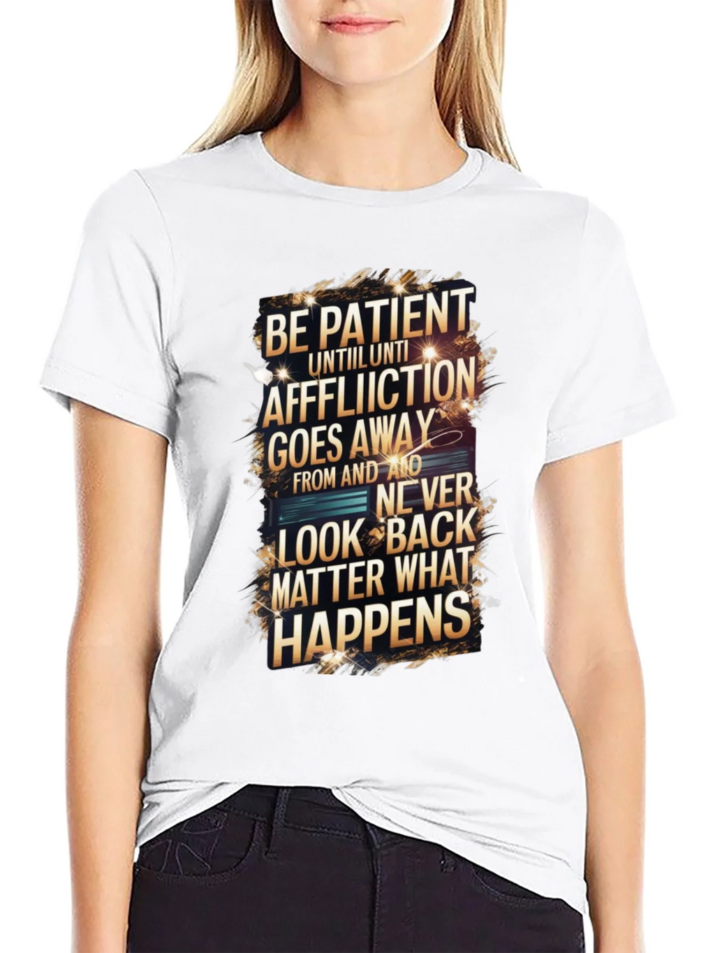Be Patient Graphic Print Black T-Shirt product image 8
