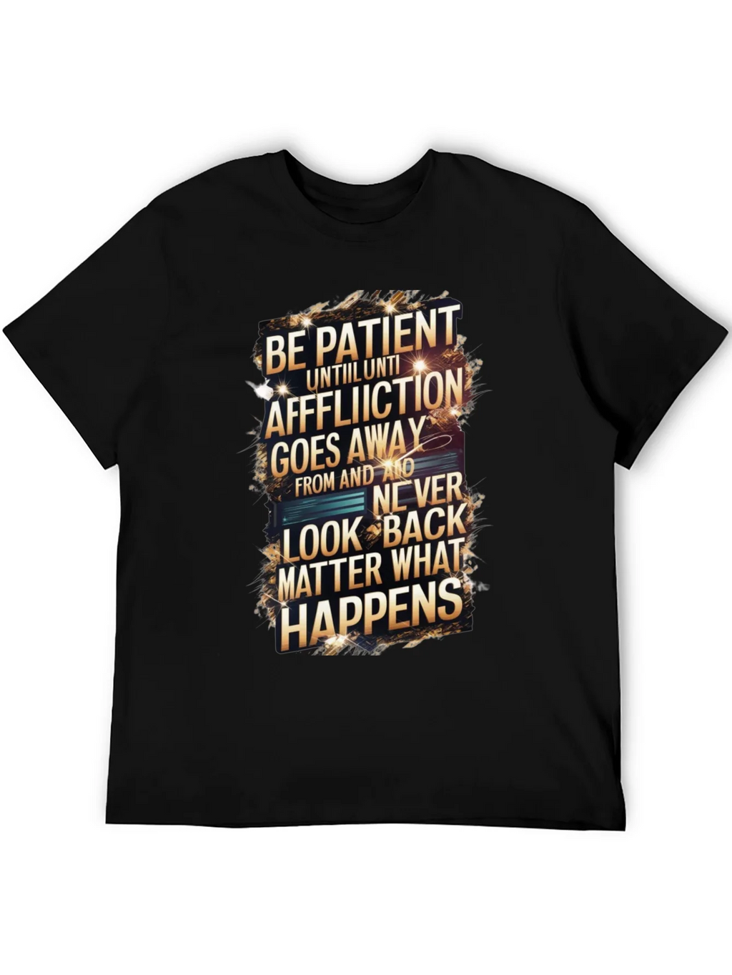 Be Patient Graphic Print Black T-Shirt product image 5