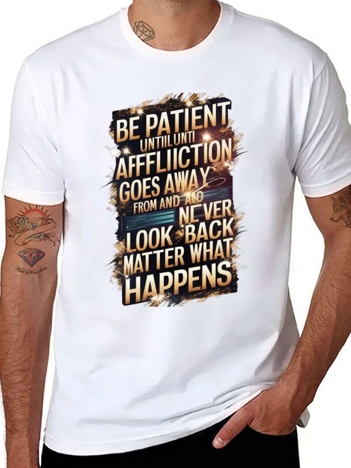 Be Patient Graphic Print Black T-Shirt product image 7