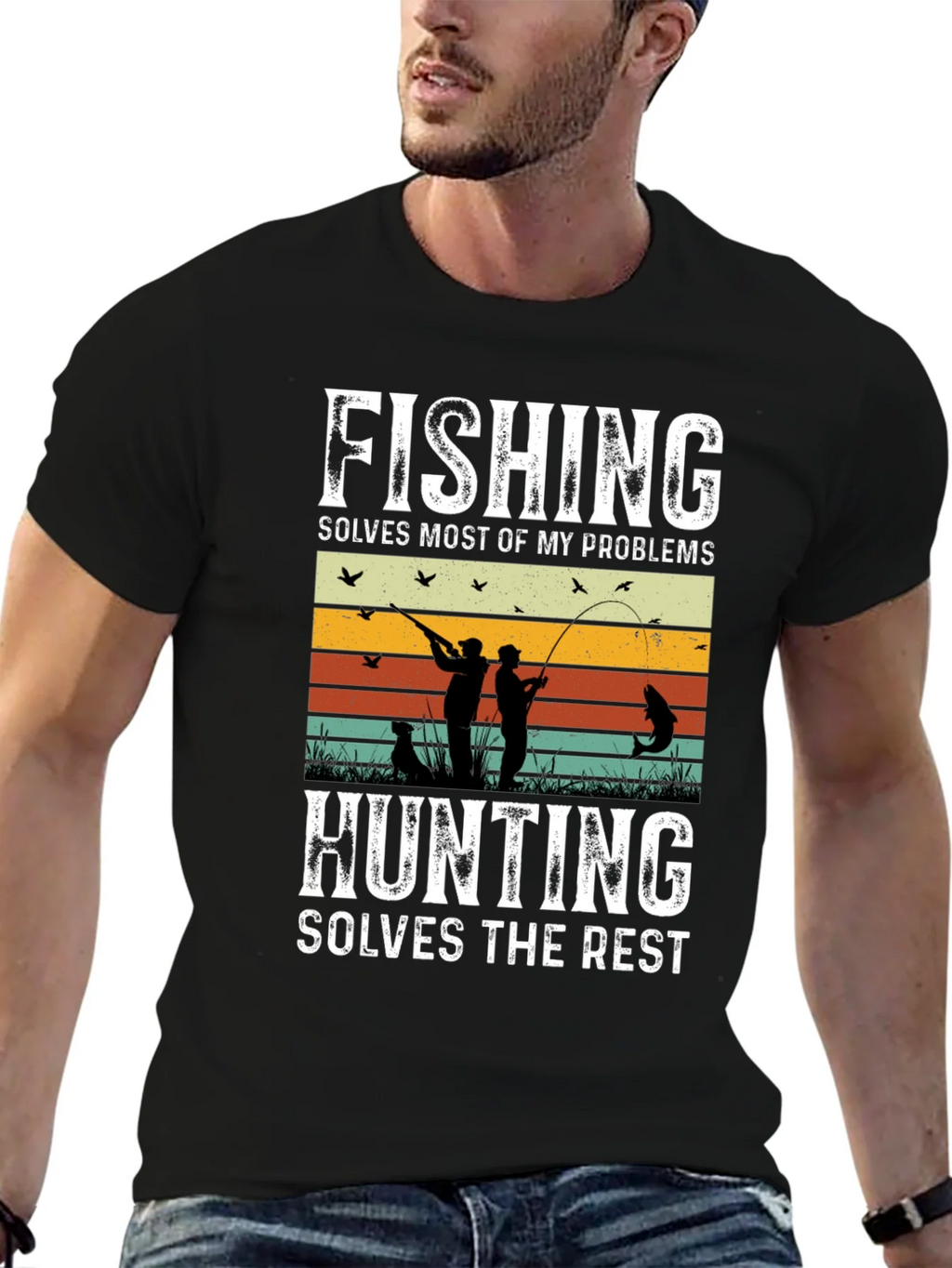 Fishing & Hunting Graphic T-Shirt for Outdoorsmen product image 6