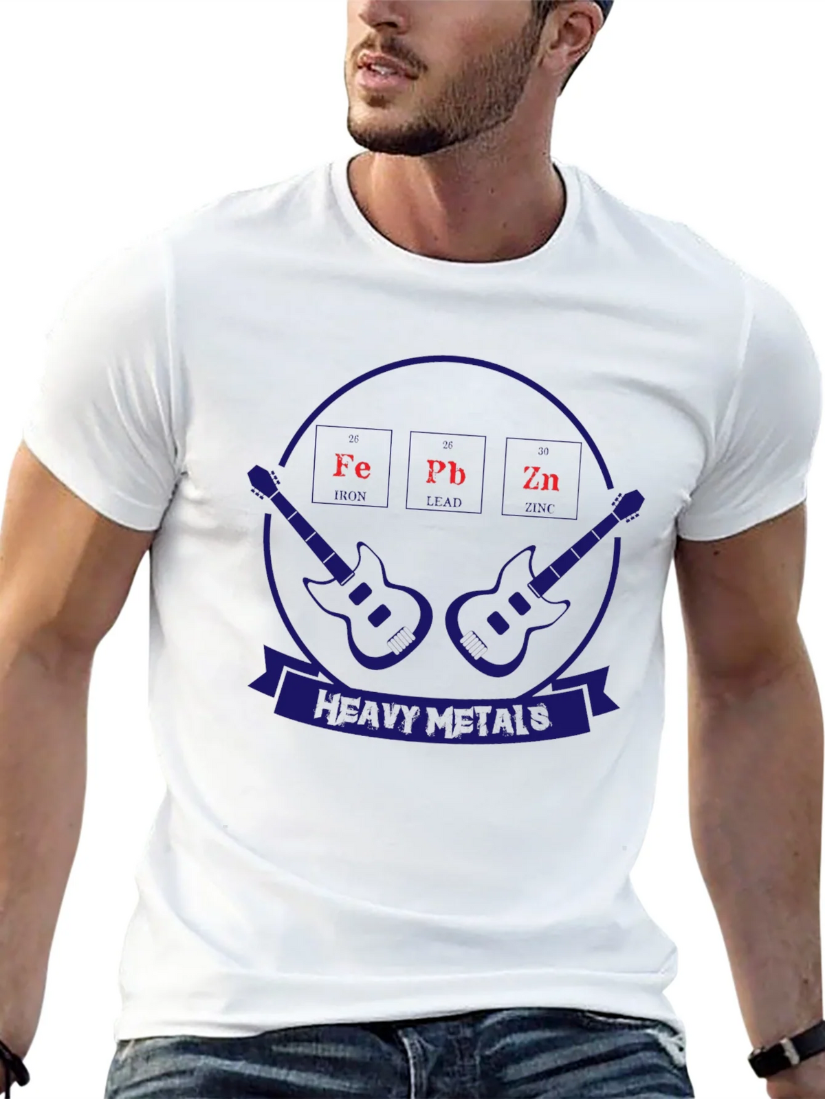 Heavy Metals T-Shirt Periodic Table Guitar Design product image 10