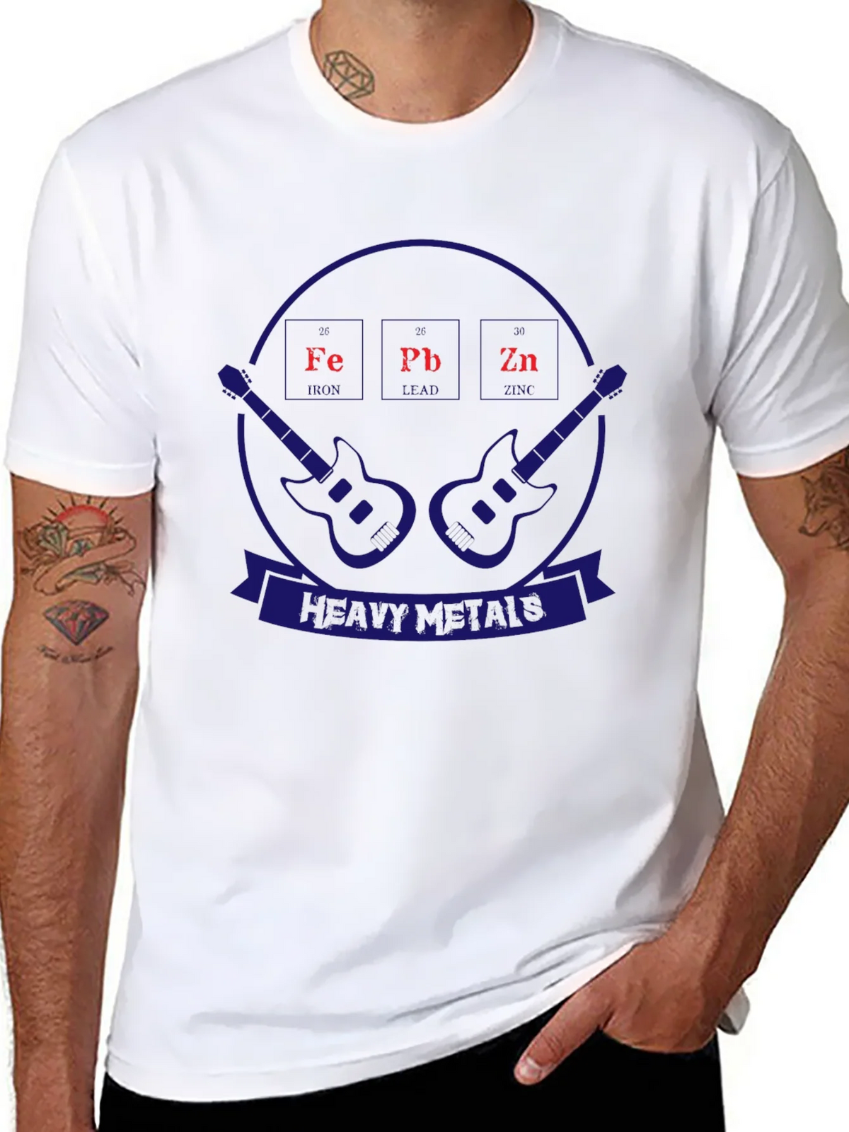 Heavy Metals T-Shirt Periodic Table Guitar Design product image 5