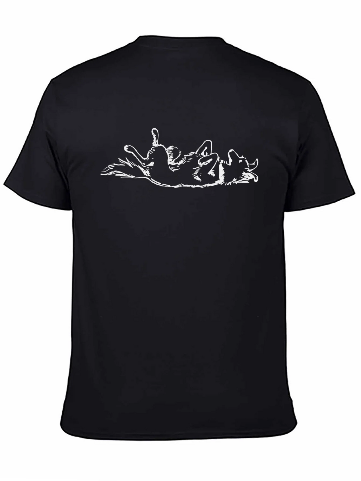 Lazy Dog Graphic Tee - Black Cotton T-Shirt product image 1