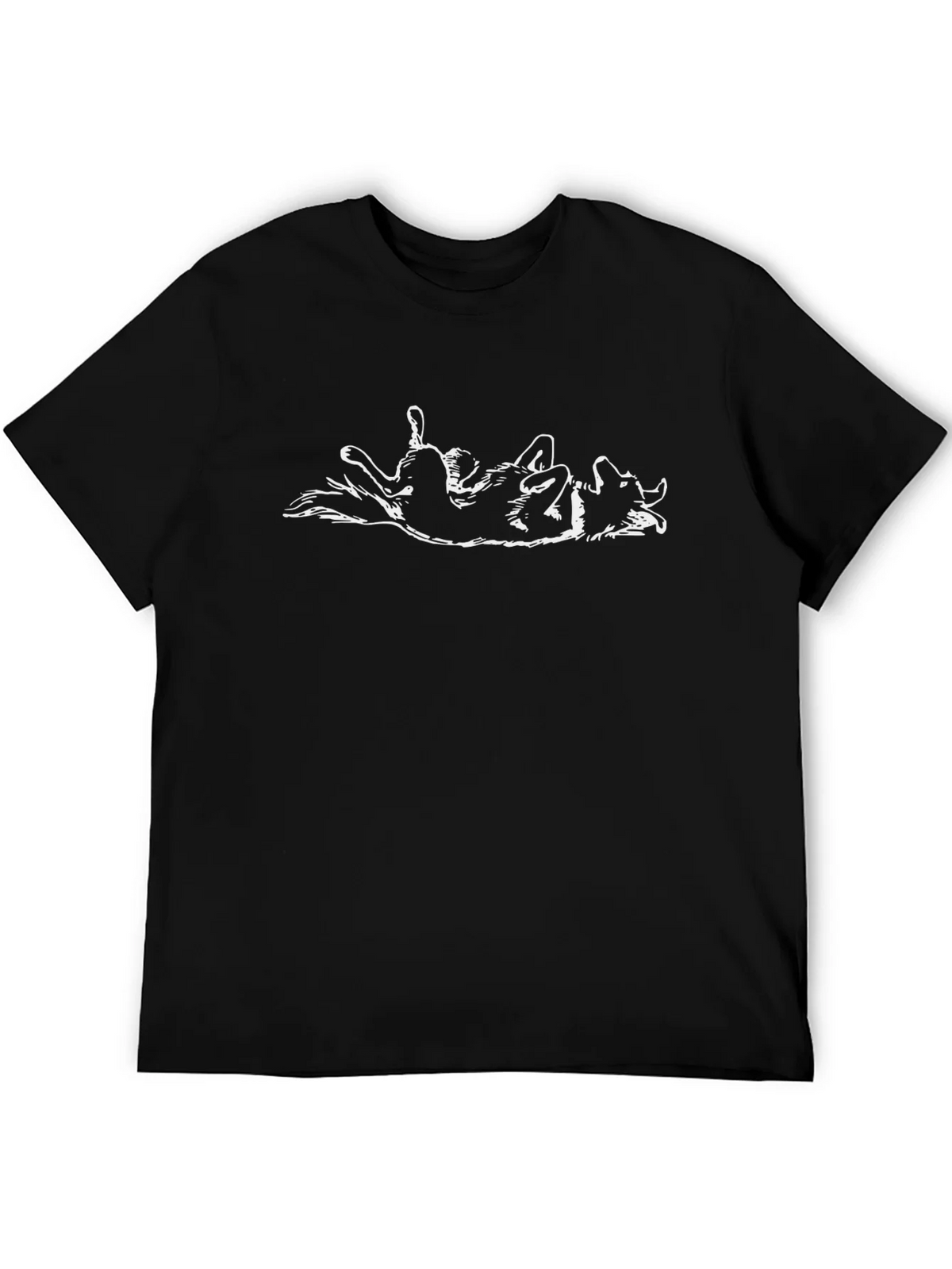 Lazy Dog Graphic Tee - Black Cotton T-Shirt product image 2