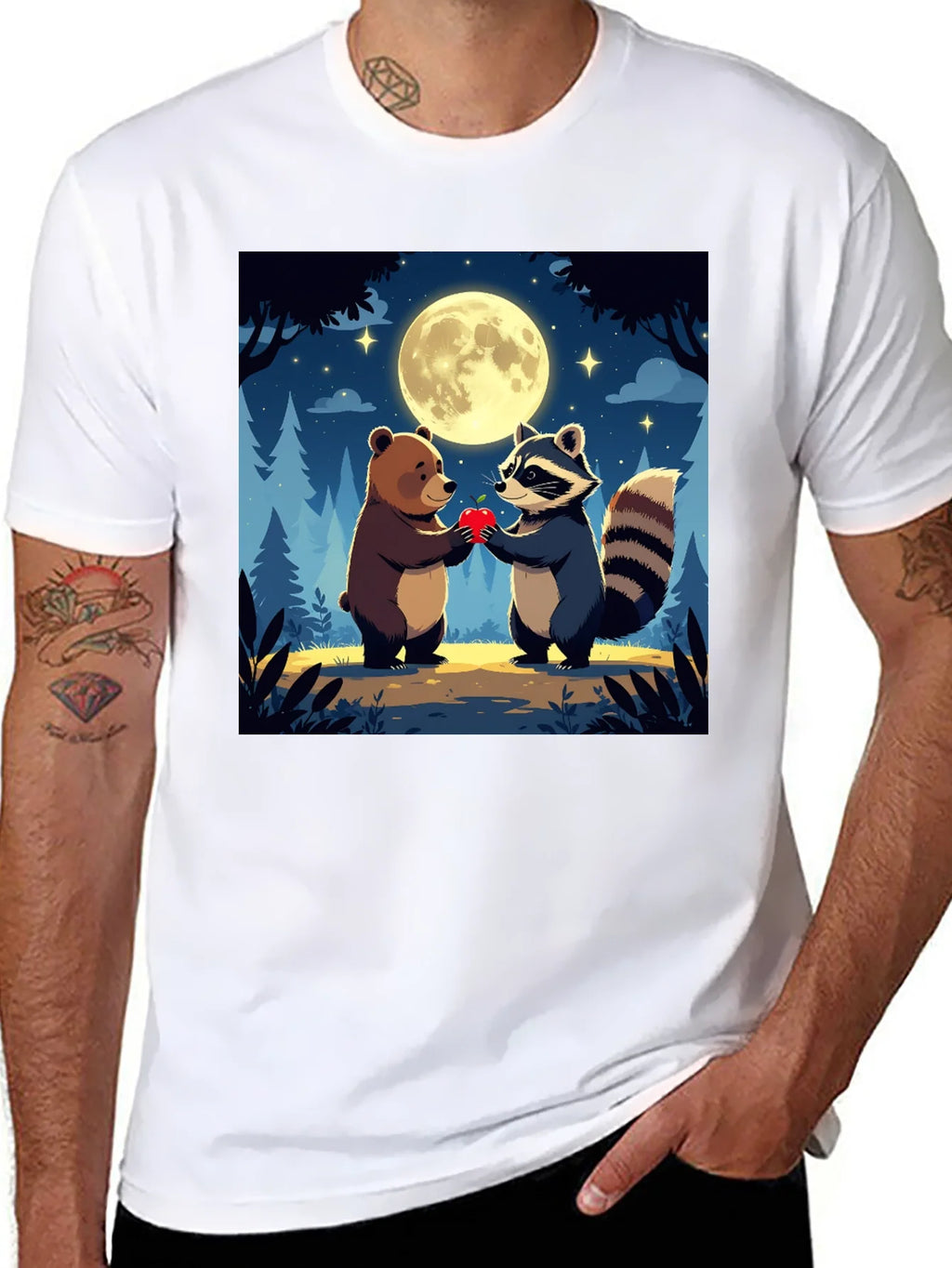 Bear & Raccoon Love T-Shirt product image 7
