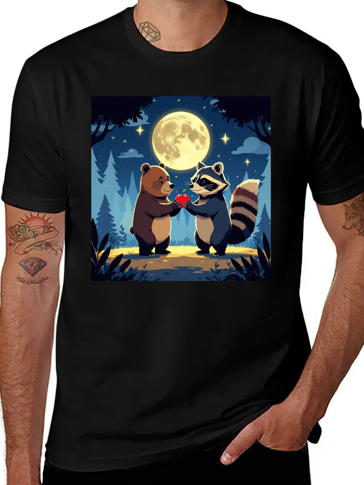 Bear & Raccoon Love T-Shirt product image 1