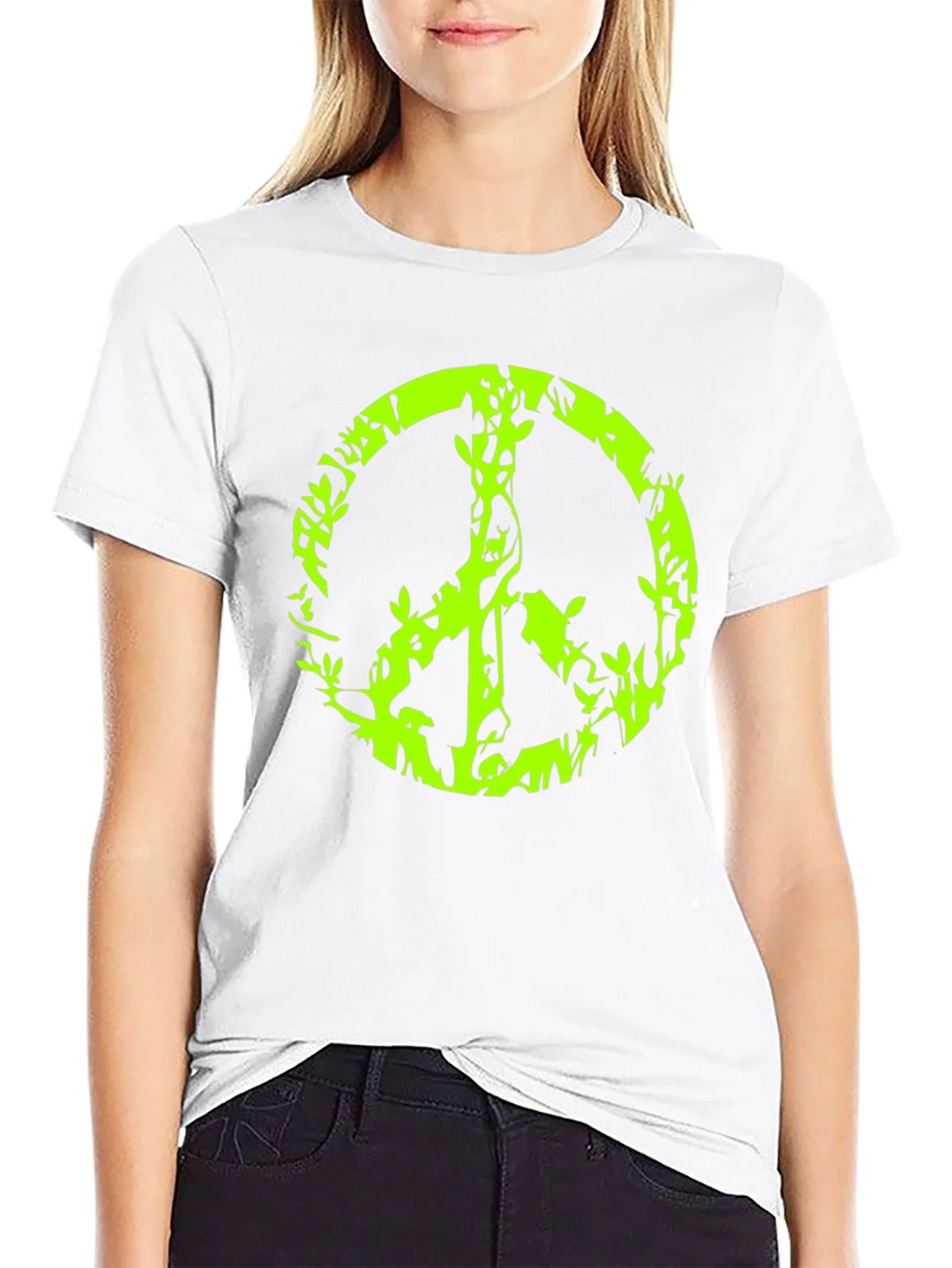 Peace Sign Graphic Black T-Shirt product image 8