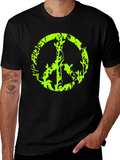 Peace Sign Graphic Black T-Shirt product image 1
