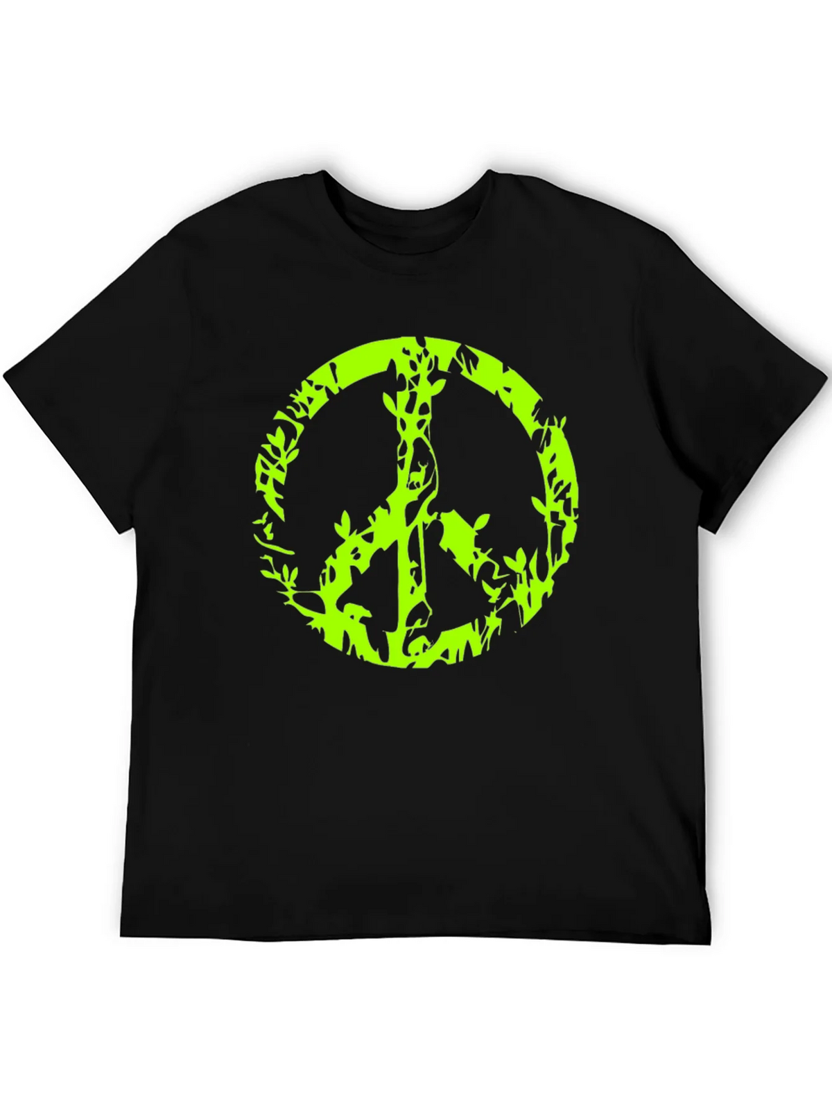 Peace Sign Graphic Black T-Shirt product image 5