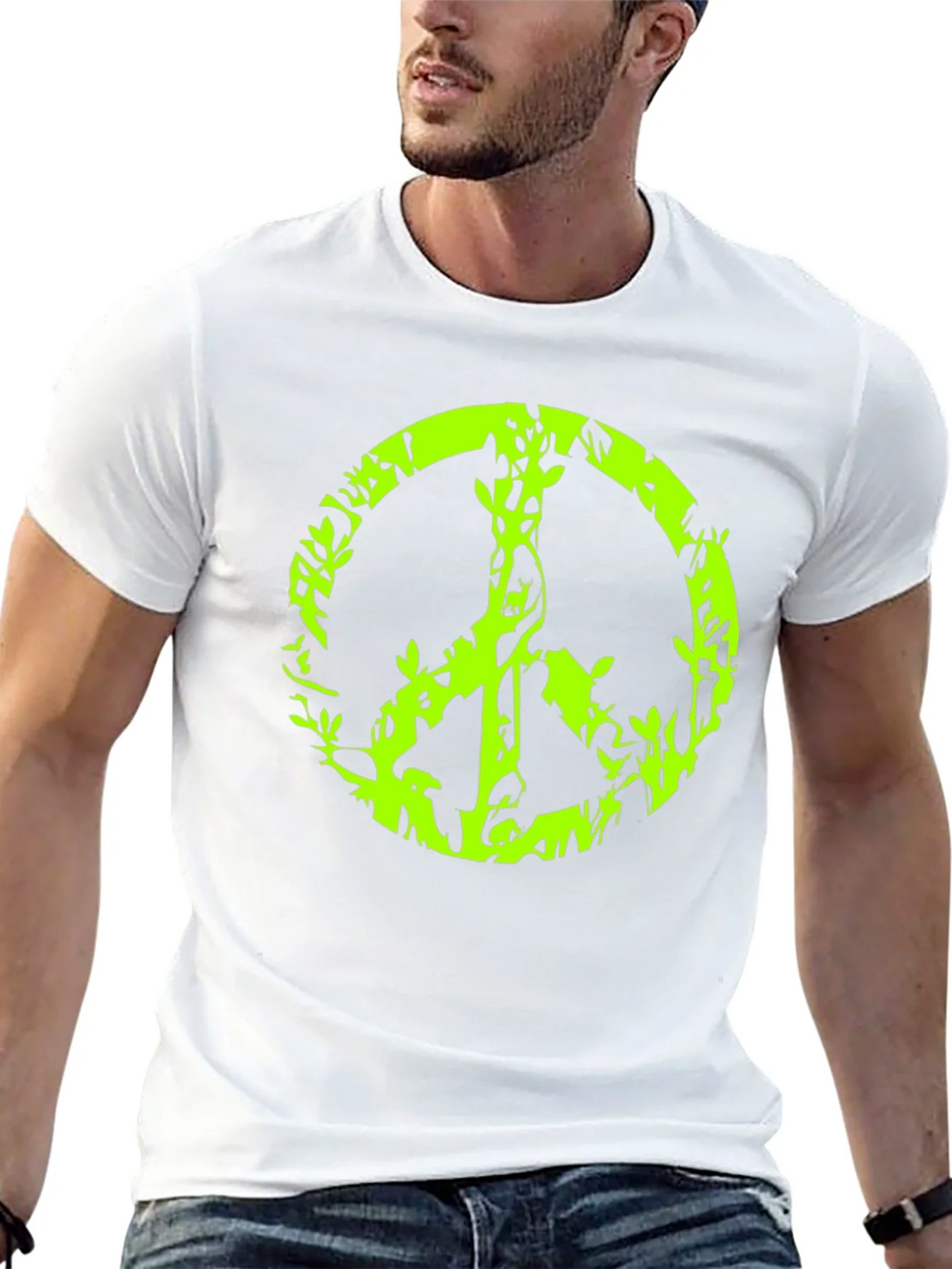Peace Sign Graphic Black T-Shirt product image 12
