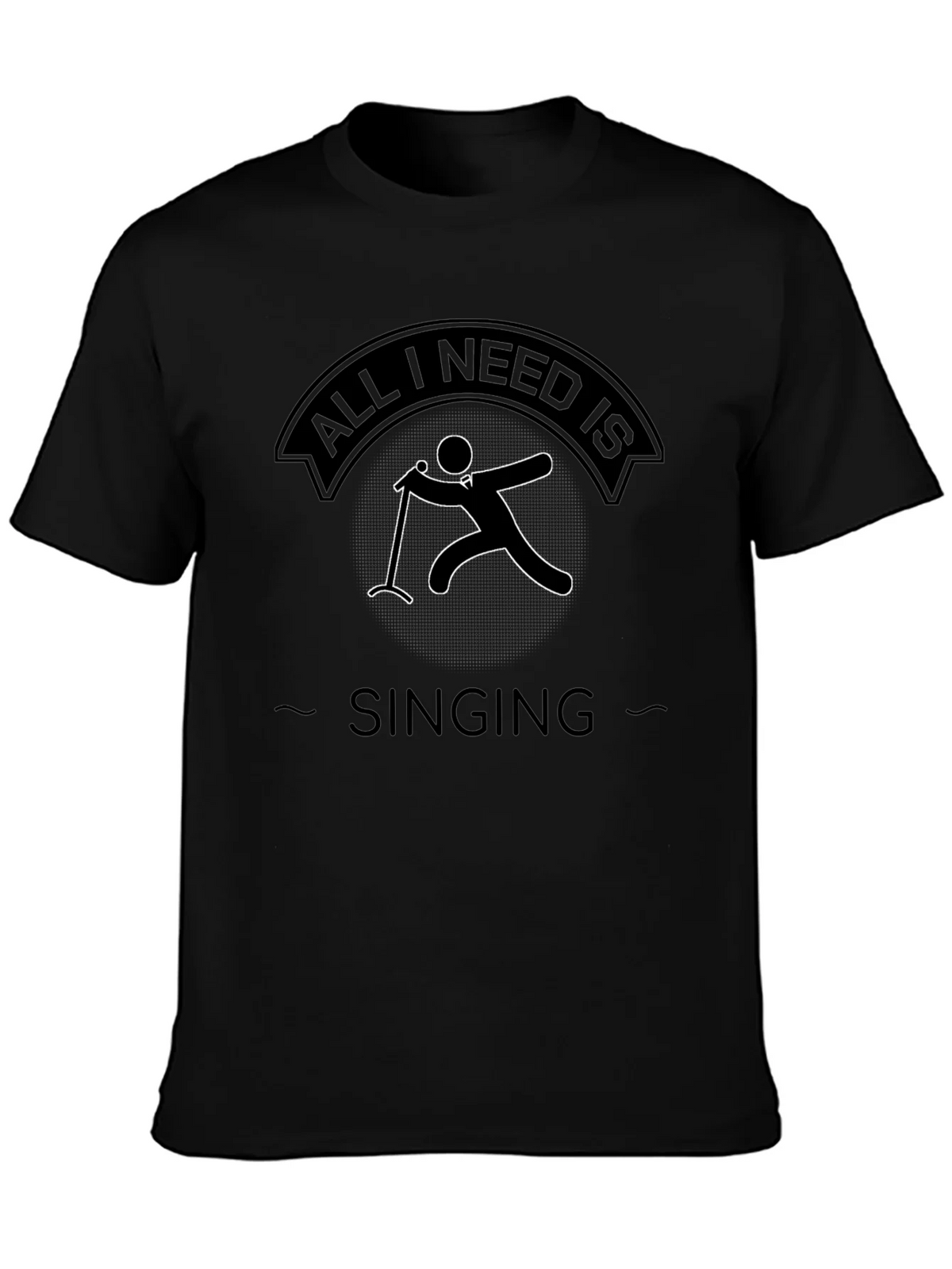 All I Need Is Singing - Black Graphic Tee product image 2